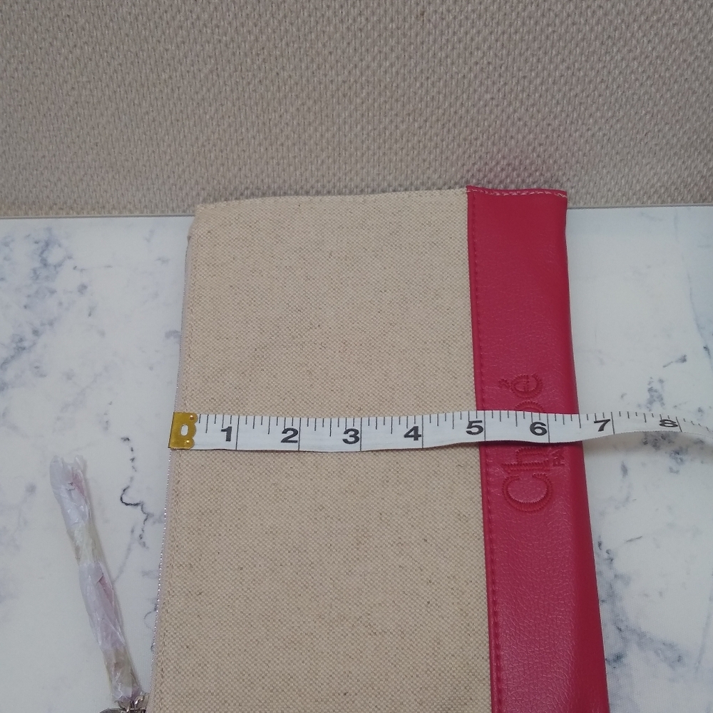 Chloé Parfum Canvas Flat Clutch Pouch New - Picture 11 of 11